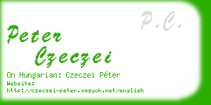peter czeczei business card